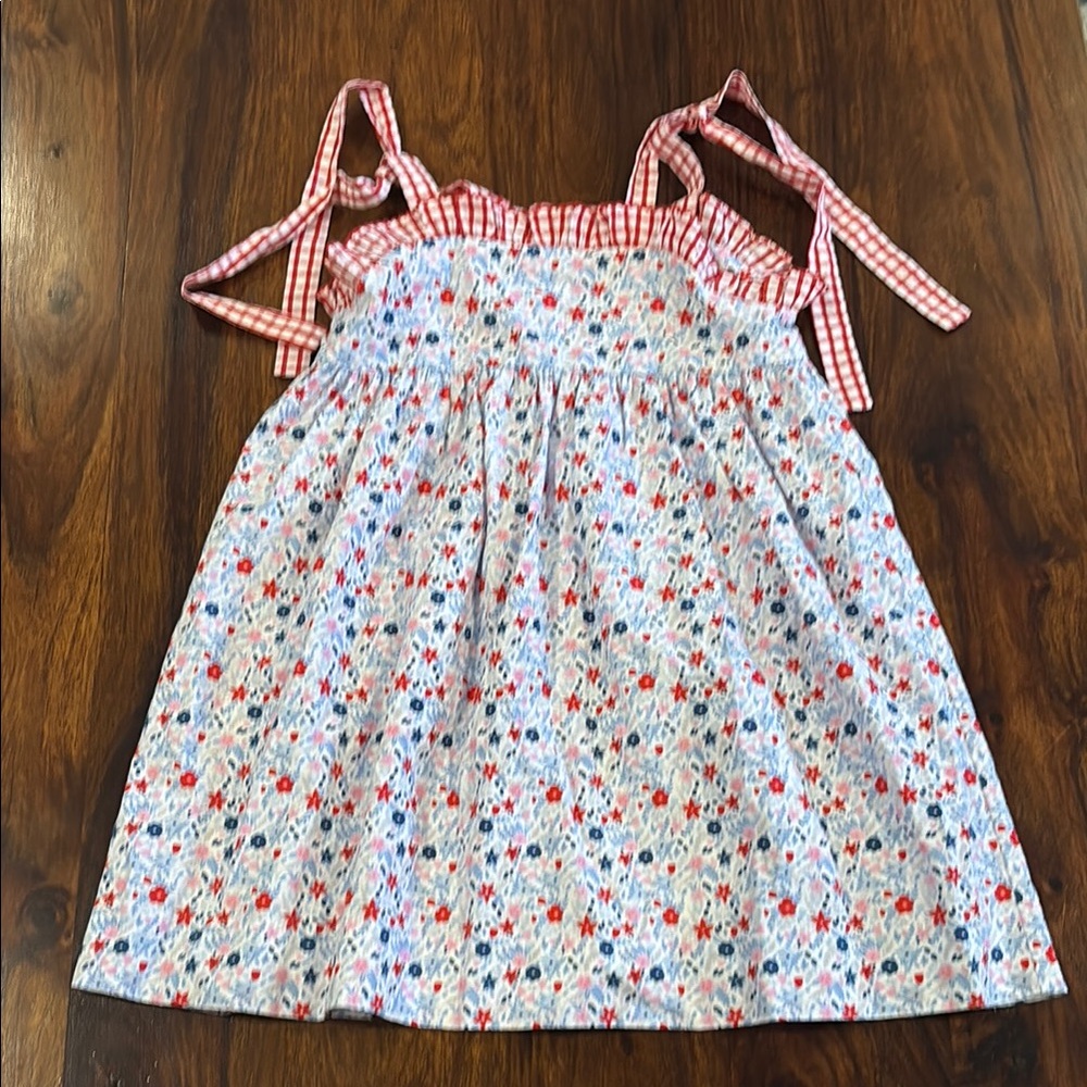 Sage&Lily Size 5 Red, White and Blue Floral Kids Dress